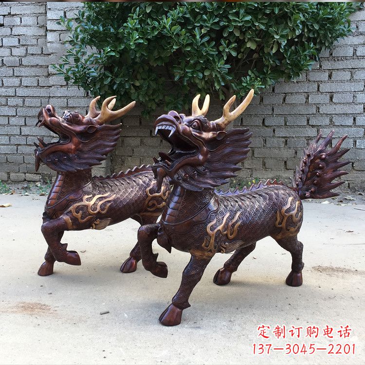 宁德送子麒麟铜雕塑