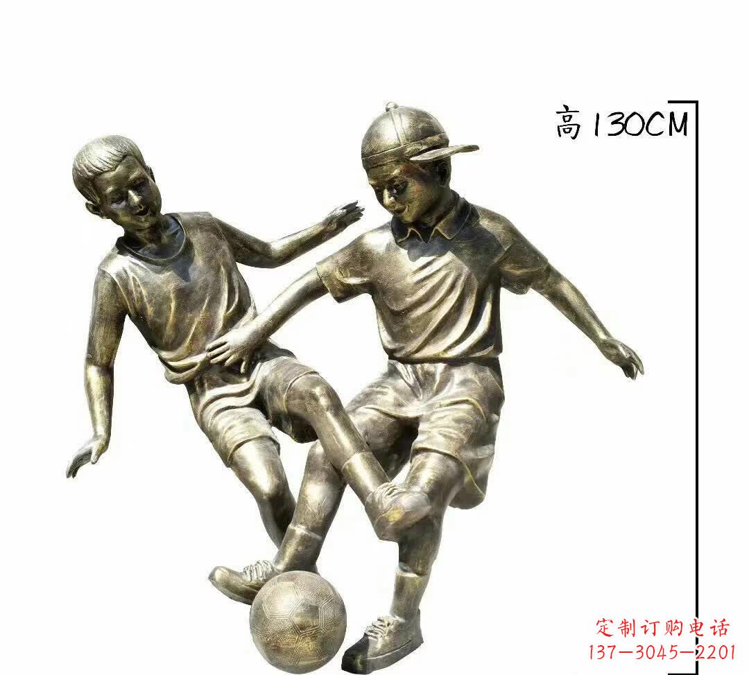 宁德踢足球人物铜雕112