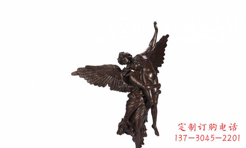 宁德天使玻璃钢仿铜人物雕塑