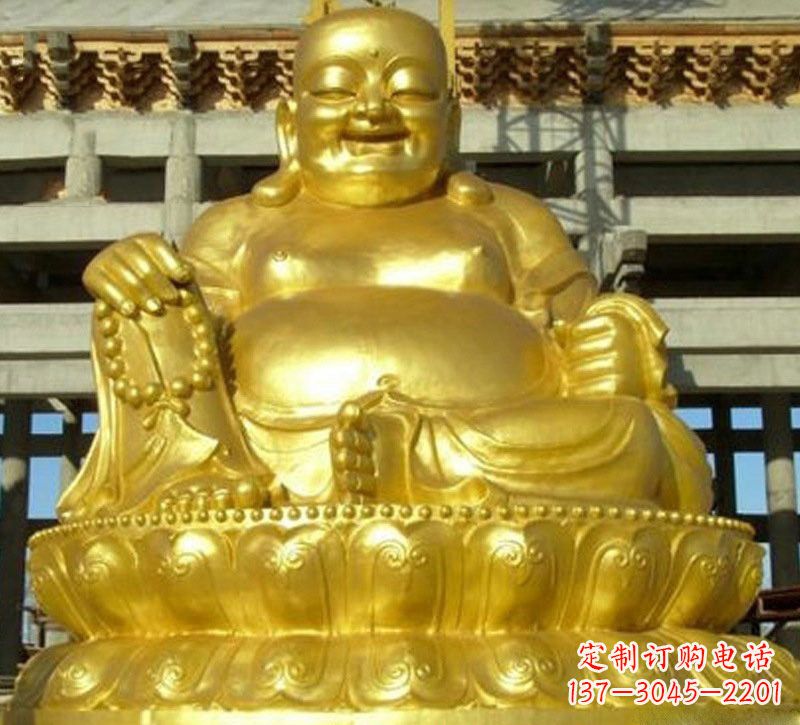 宁德贴金弥勒佛铜雕