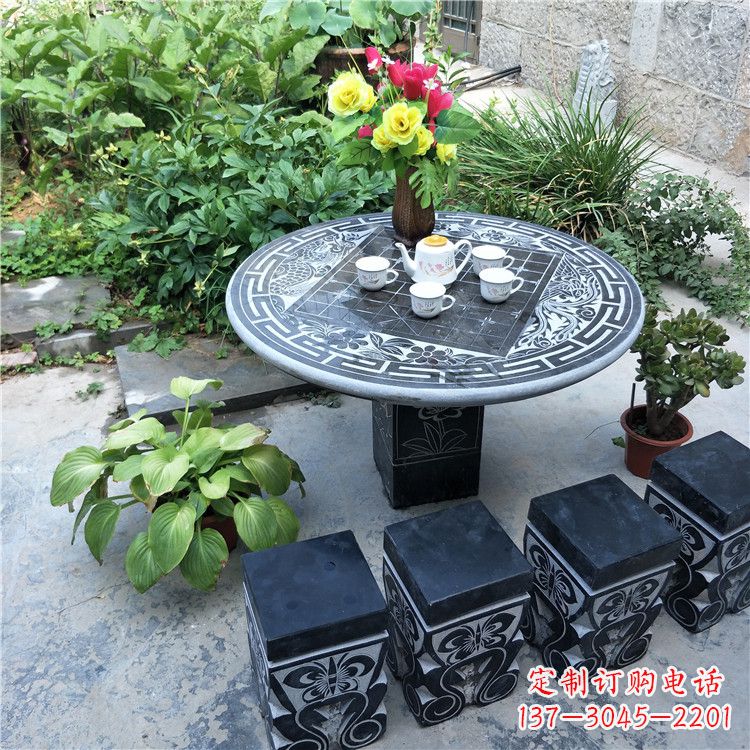 宁德庭院天然石桌凳