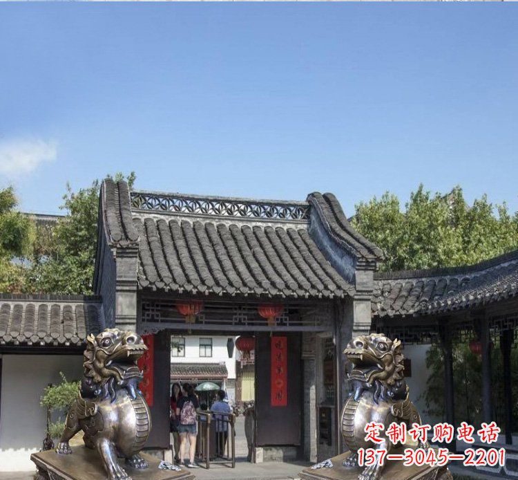 宁德铜雕北京狮子庭院动物雕塑