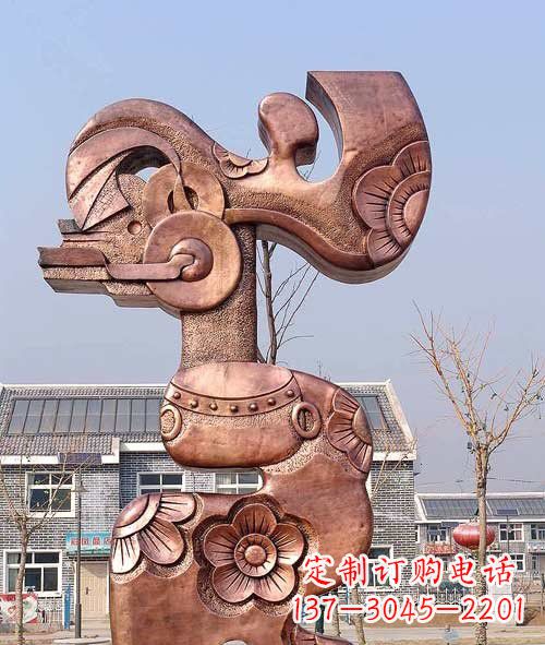宁德铜雕抽象皮影戏人物