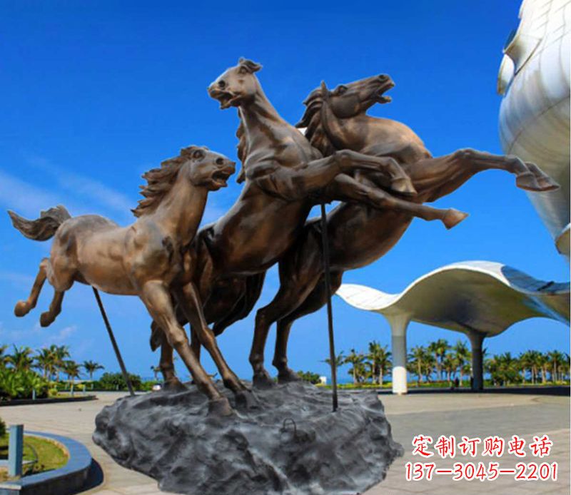 宁德铜雕飞马广场动物雕塑