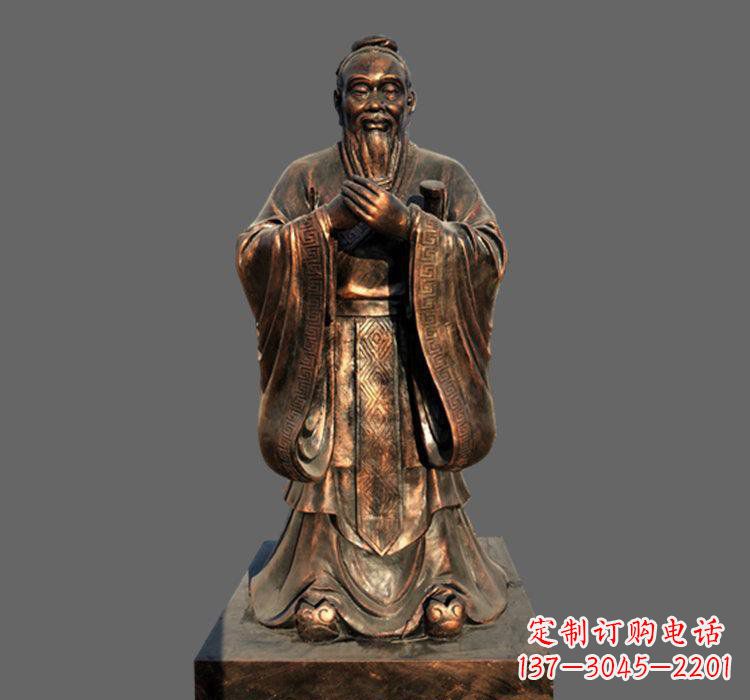 宁德铜雕古代名人孔子