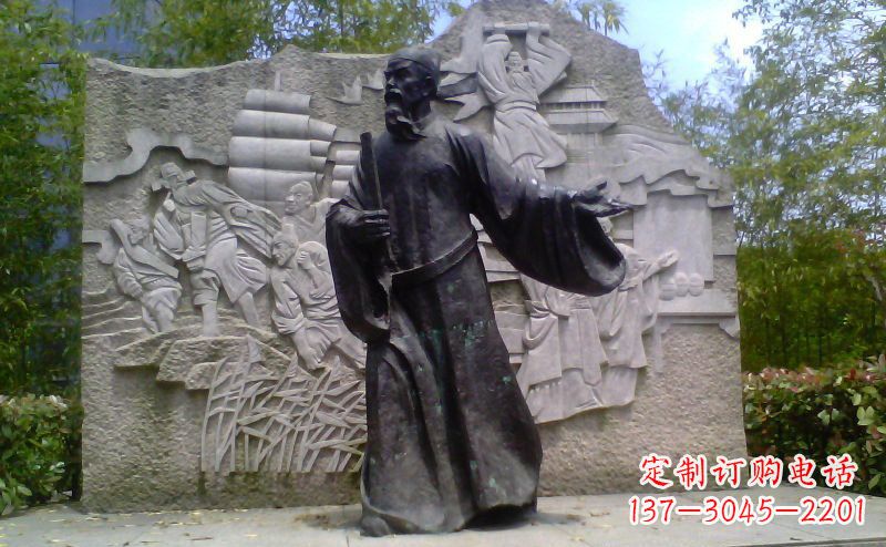 宁德铜雕古代名人雕塑