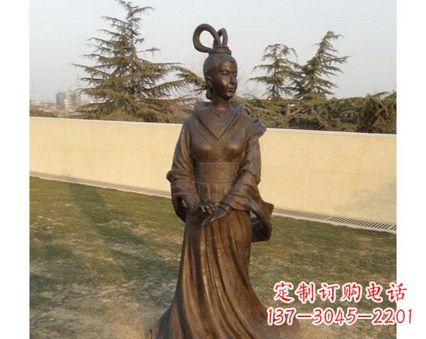 宁德铜雕古代美女人物雕塑