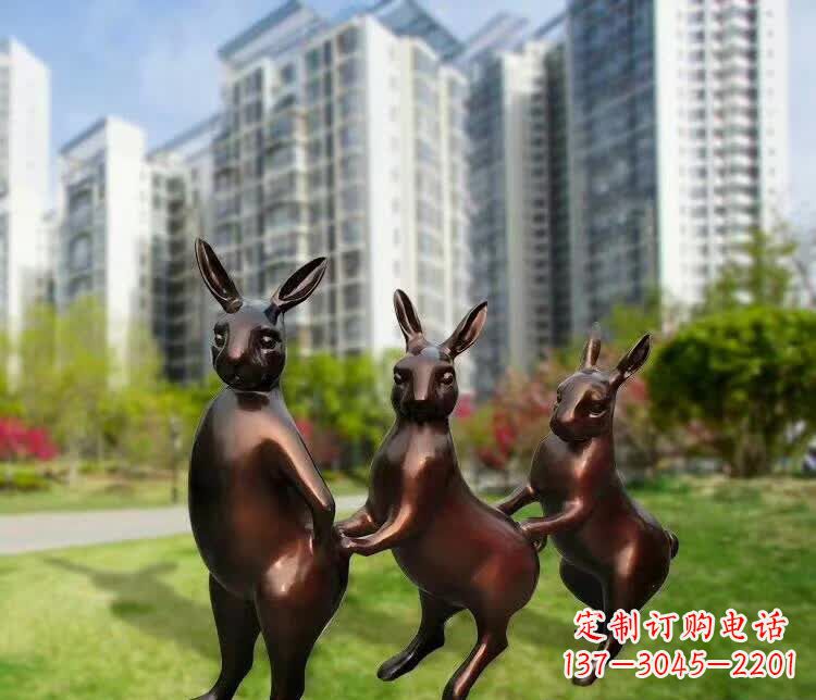 宁德铜雕广场动物兔子