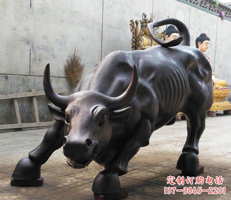 宁德铜雕广场华尔街动物牛 (2)