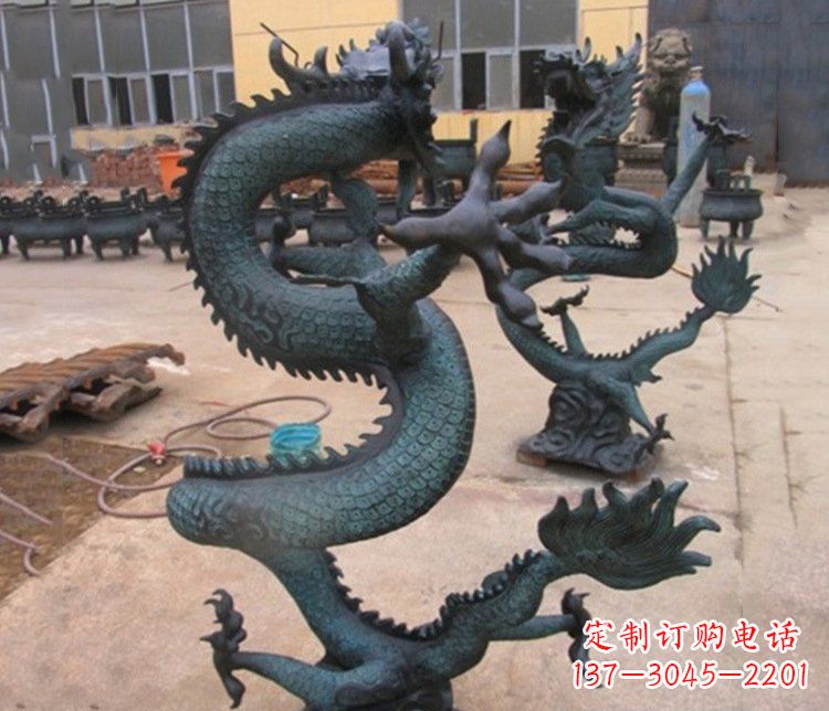 宁德铜雕户外装饰神龙雕塑摆件