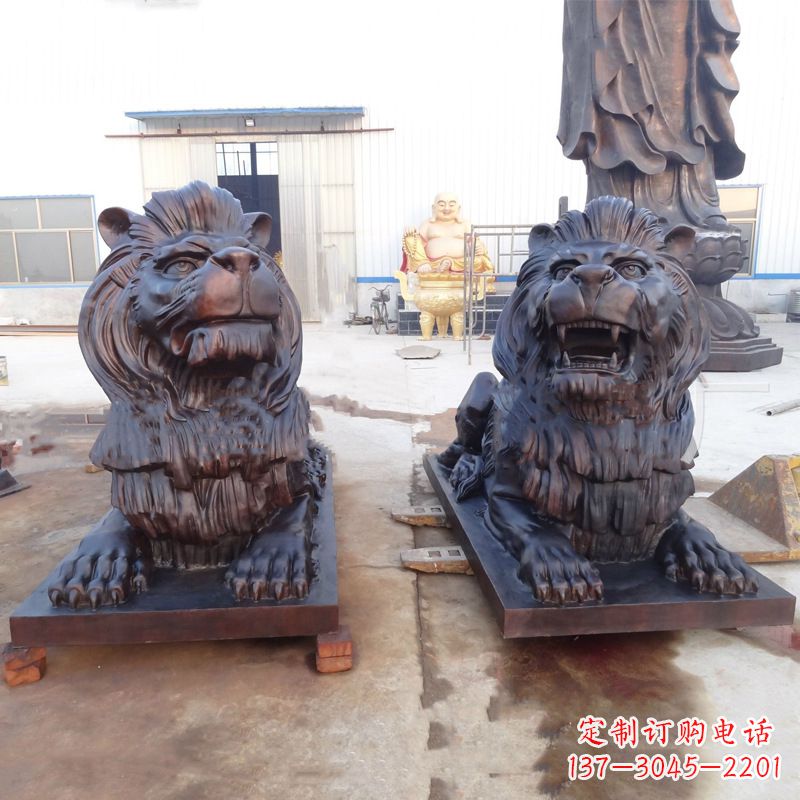 宁德铜雕汇丰狮子雕塑