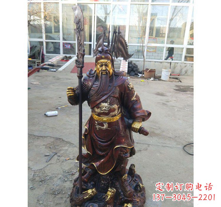 宁德铜雕九龙关公