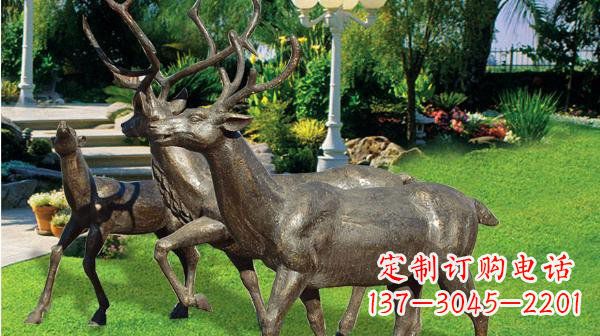 宁德铜雕鹿公园动物雕塑