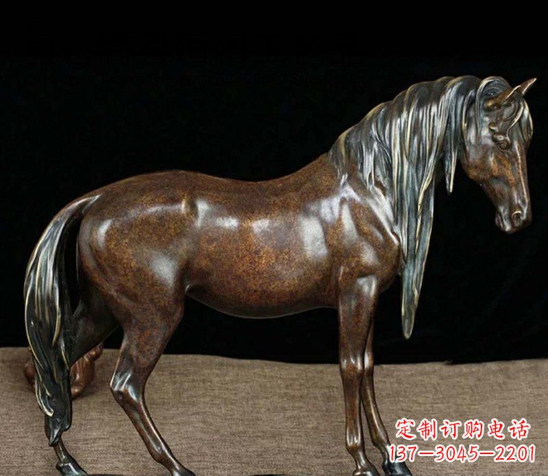 宁德铜雕马公园动物摆件