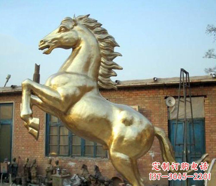 宁德铜雕室商场招财动物马雕塑