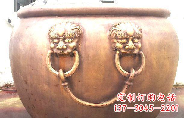 宁德铜雕水缸寺庙景观雕塑_1