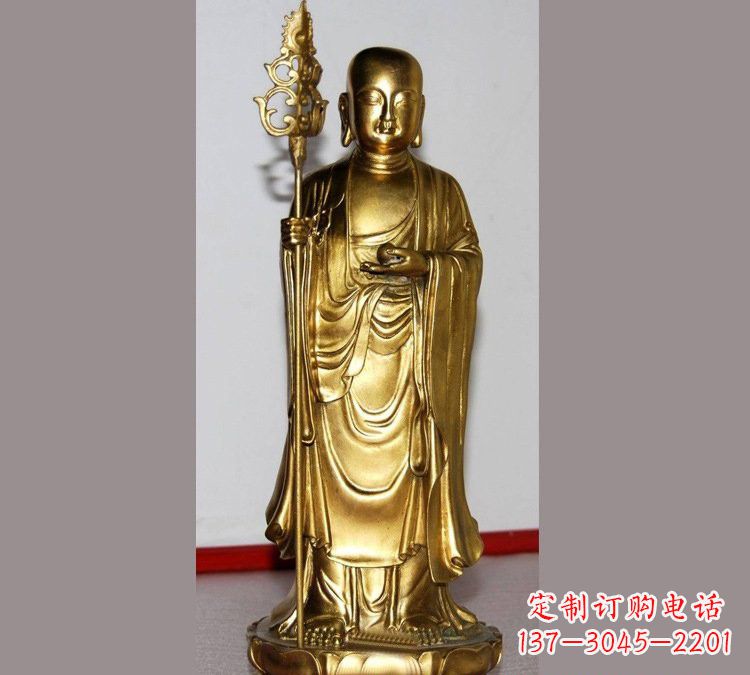 宁德铜雕寺庙佛堂地藏菩萨