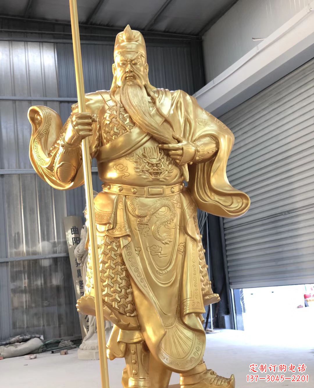 宁德铜雕武财神雕塑