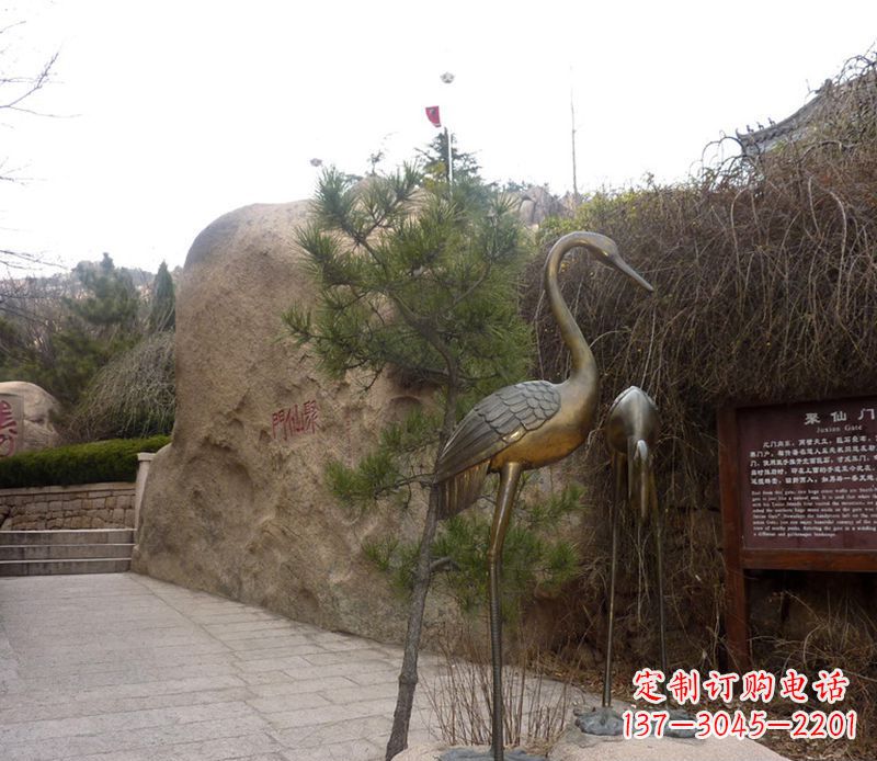 宁德铜雕仙鹤
