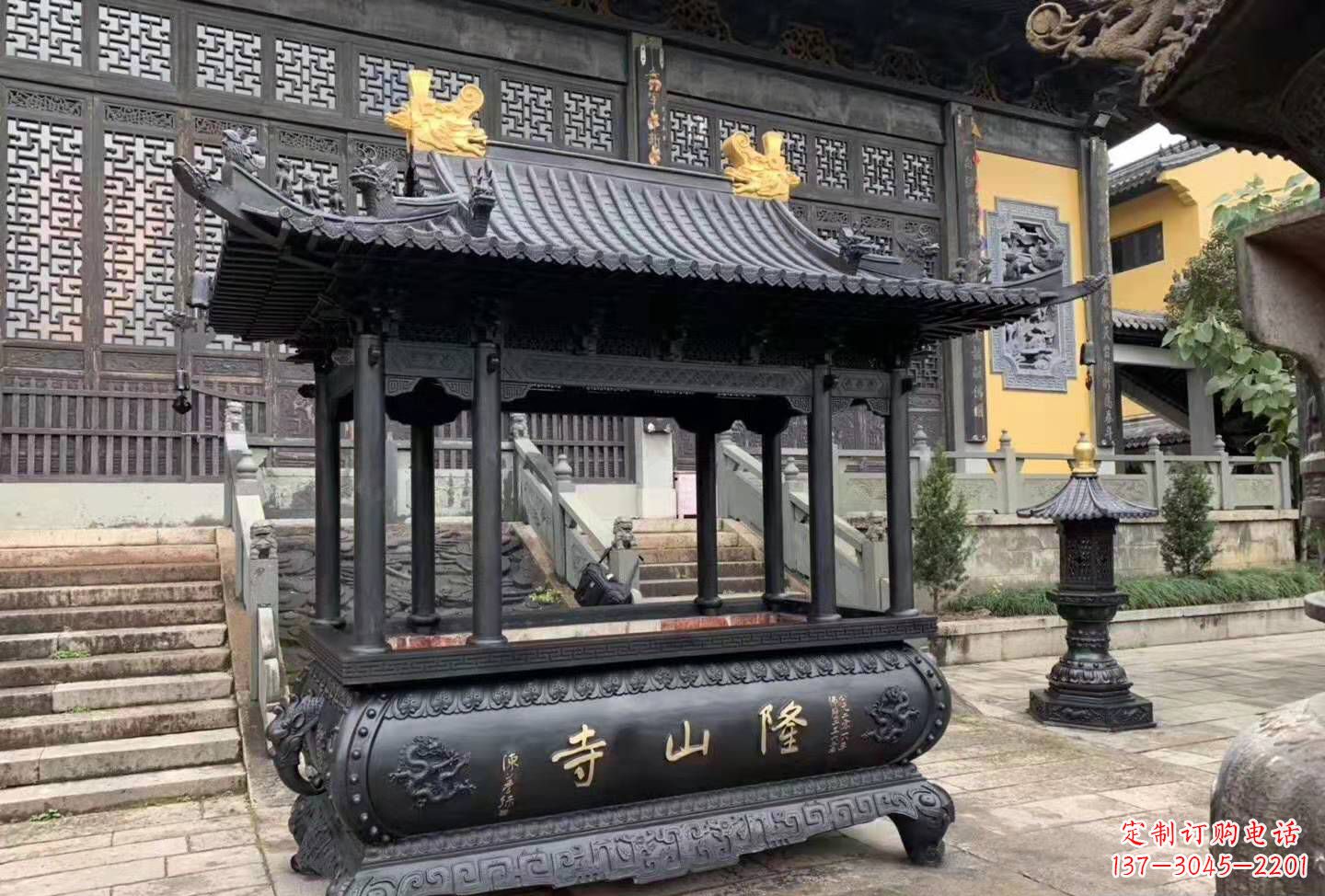 宁德铜雕香炉寺庙景观户外摆件