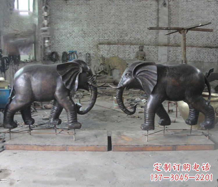 宁德铜雕园林动物大象雕塑 (2)