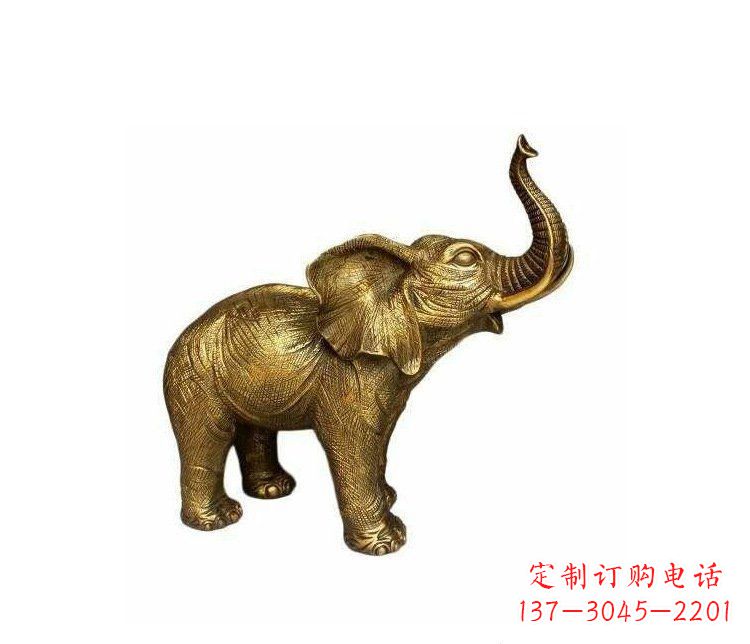 宁德铜雕园林动物小象雕塑