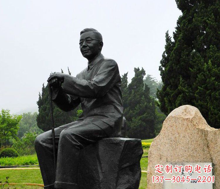 宁德铜雕园林老舍人物雕塑