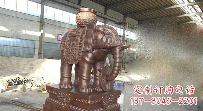 宁德驮宝大象铜雕