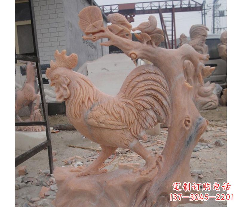 宁德晚霞红公鸡雕塑