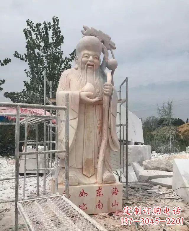 宁德晚霞红神像老寿星雕塑