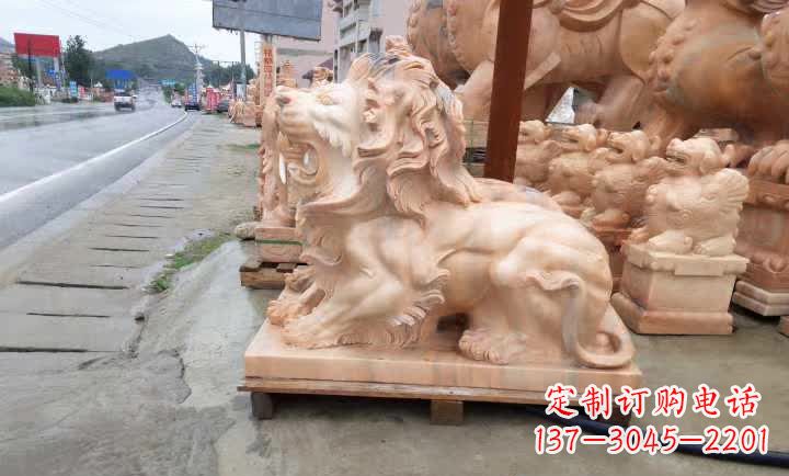 宁德晚霞红狮子雕塑