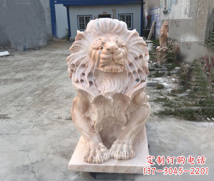 宁德晚霞红西洋欧式狮子石雕