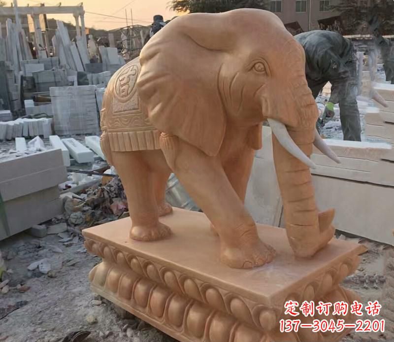 宁德晚霞红元宝招财大象