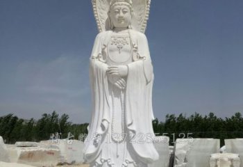 宁德观赏性质的三面观音石雕塑