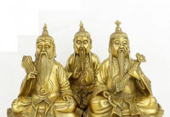宁德三清祖师神像铜雕，古典经典展现