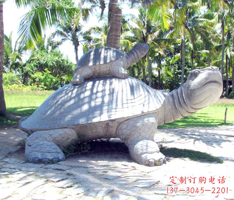 宁德乌龟母子石雕