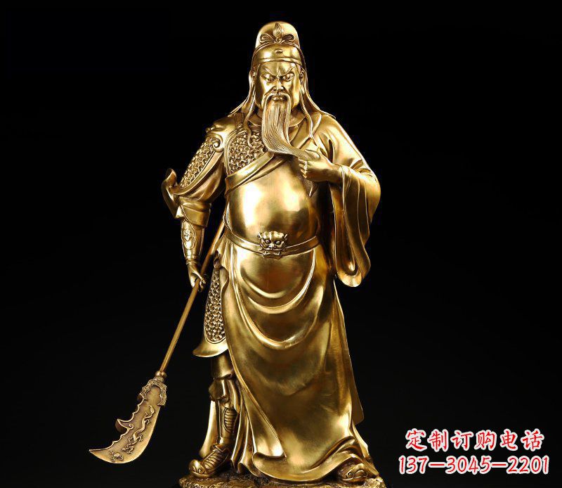宁德武圣握刀关公铜雕