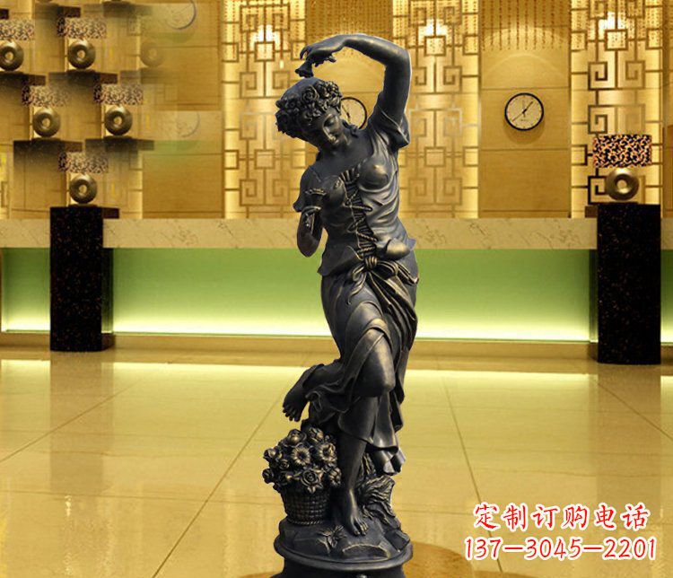 宁德西方女人别墅景观铜雕
