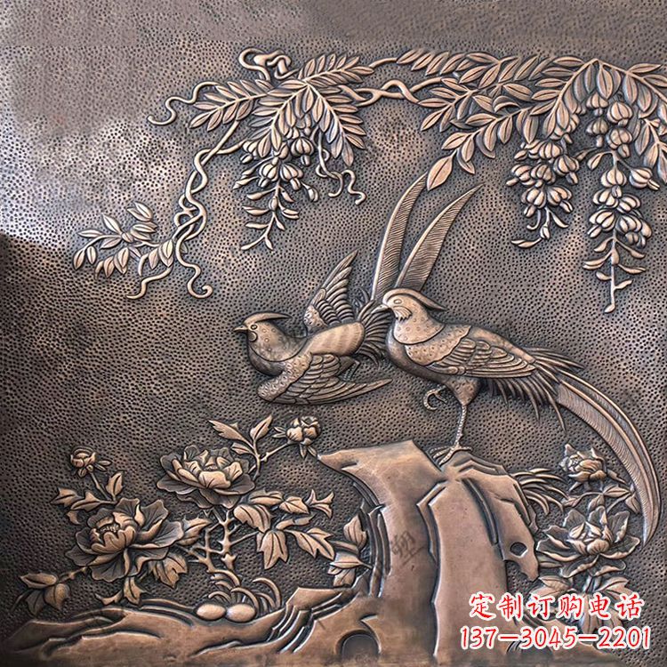 宁德喜鹊紫铜浮雕装饰画