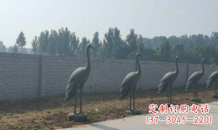 宁德仙鹤抽象铜雕 (2)