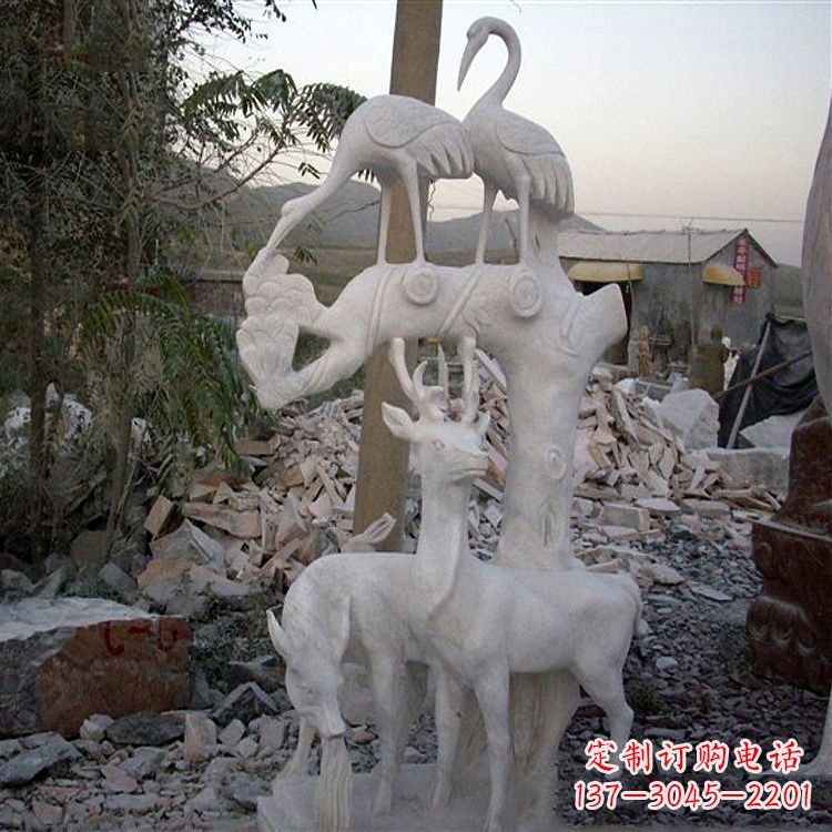 宁德仙鹤石雕景观摆件