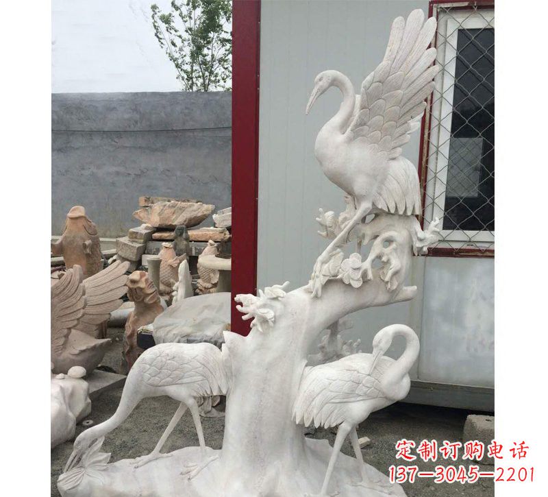 宁德仙鹤松树石雕