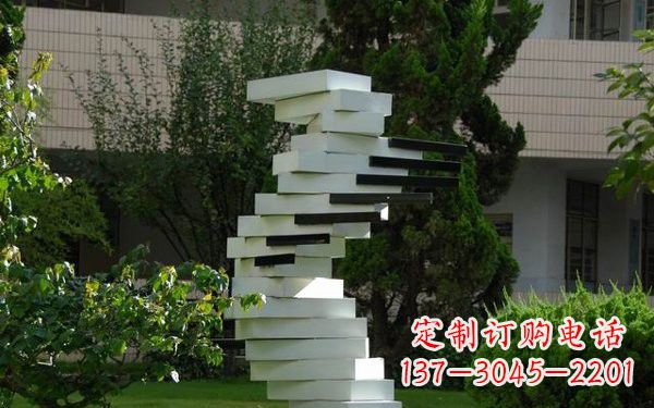 宁德校园不锈钢书本雕塑222