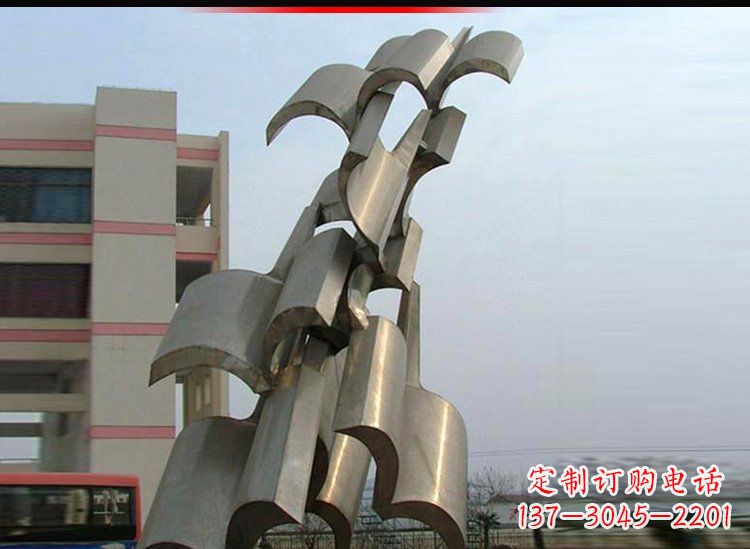 宁德校园不锈钢书本景观雕塑