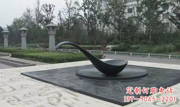 宁德校园古代指南针司南铜雕