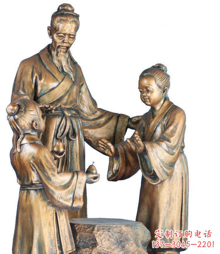 宁德校园孔融让梨景观铜雕