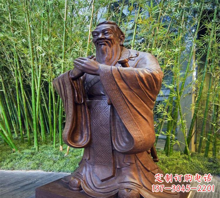 宁德校园孔子行教像铜雕