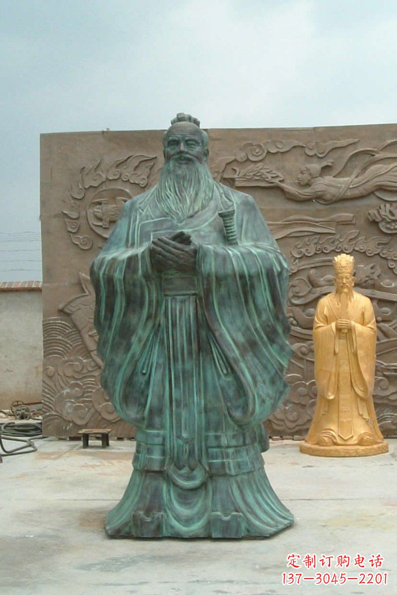 宁德校园青铜仿古孔子
