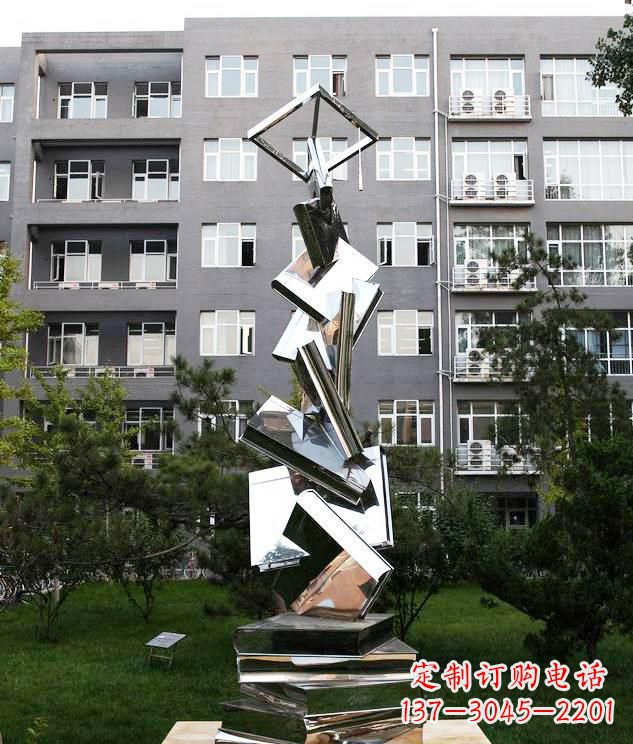 宁德学校不锈钢书籍景观雕塑
