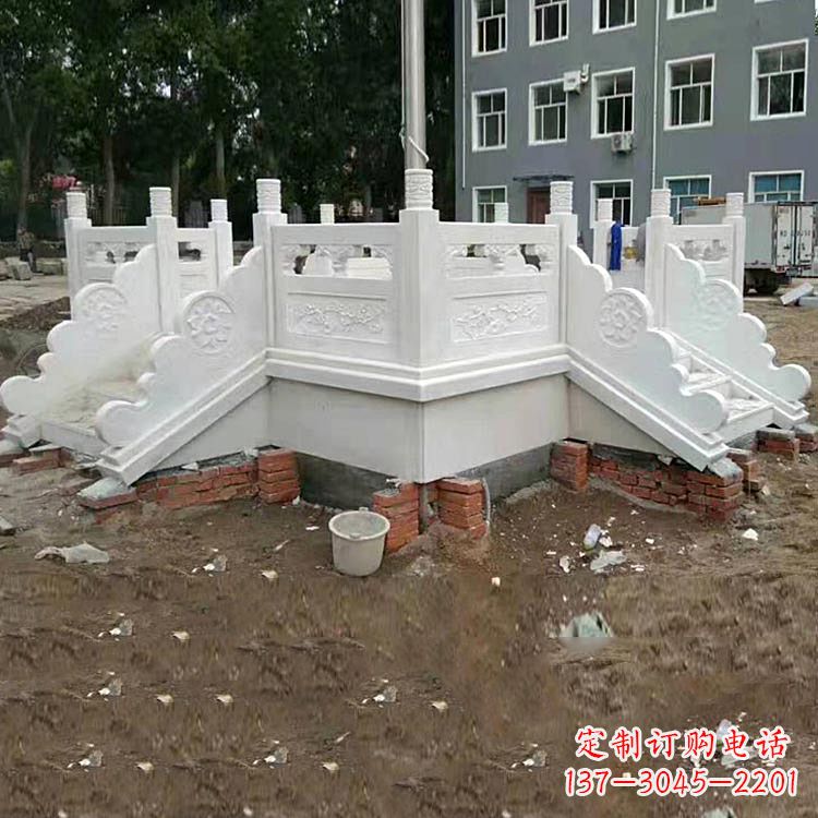 宁德学校汉白玉升旗台石雕